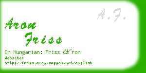 aron friss business card